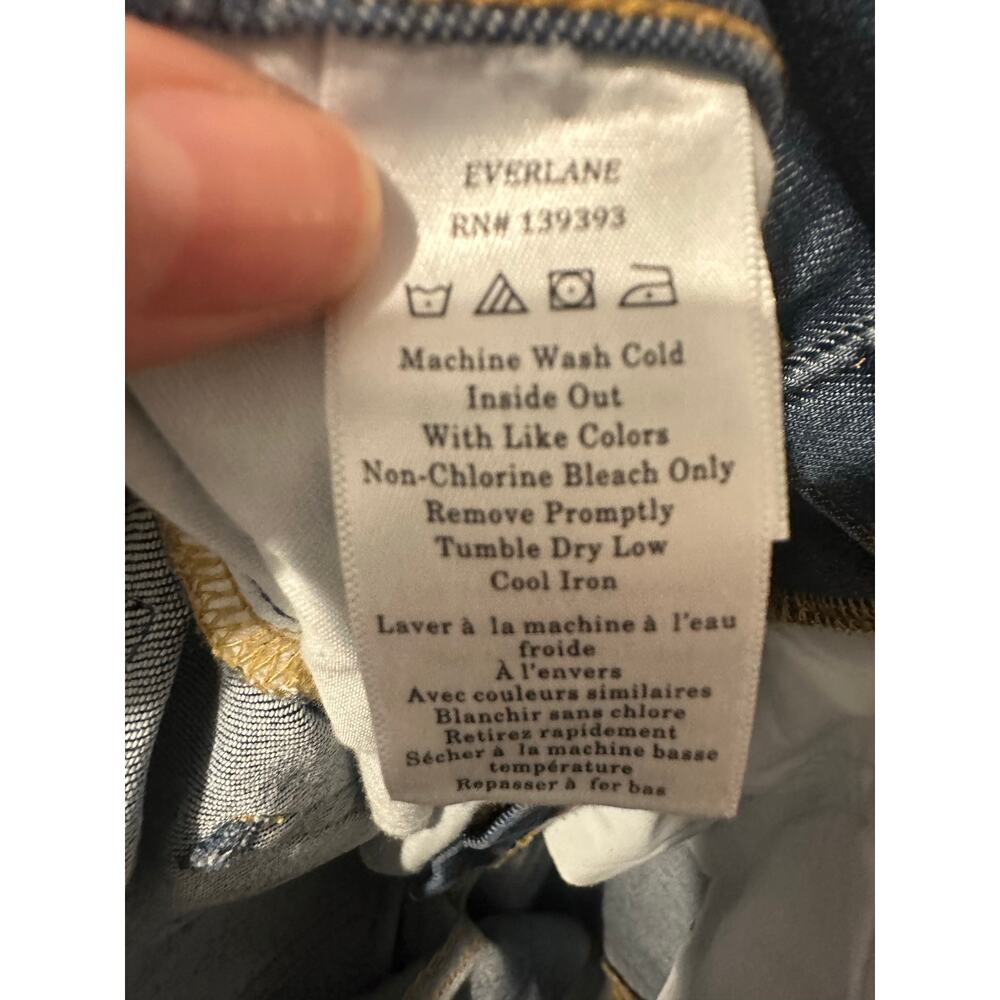 Everlane The Kick Crop Blue Jeans Womens 28 Reg Stretch Denim - Picture 8 of 9